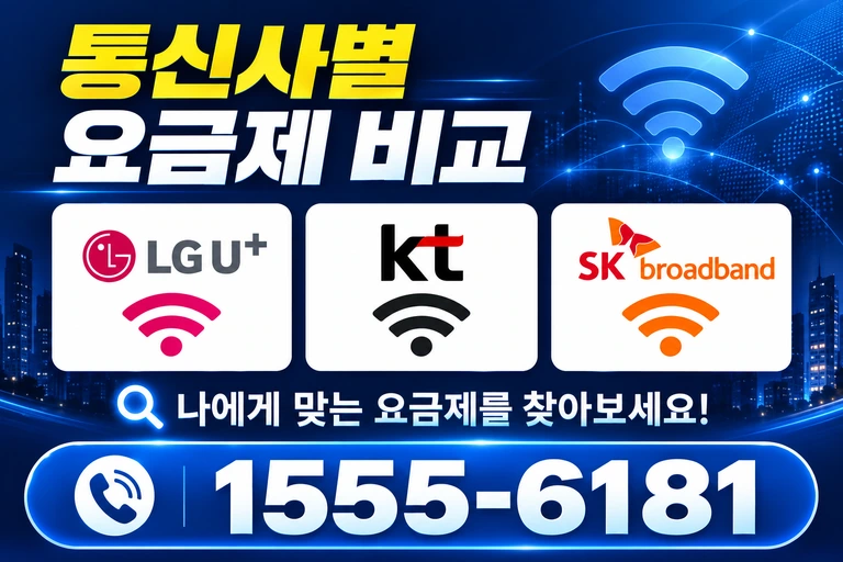 원주시 우산동 통신사별 요금제 비교